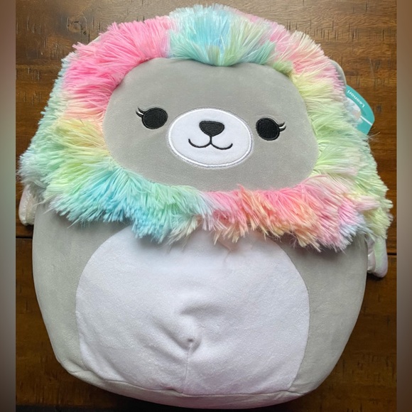 Squishmallows Other - •NWT•Squishmallows 12” Plush Leonori Grey Lion with Wings